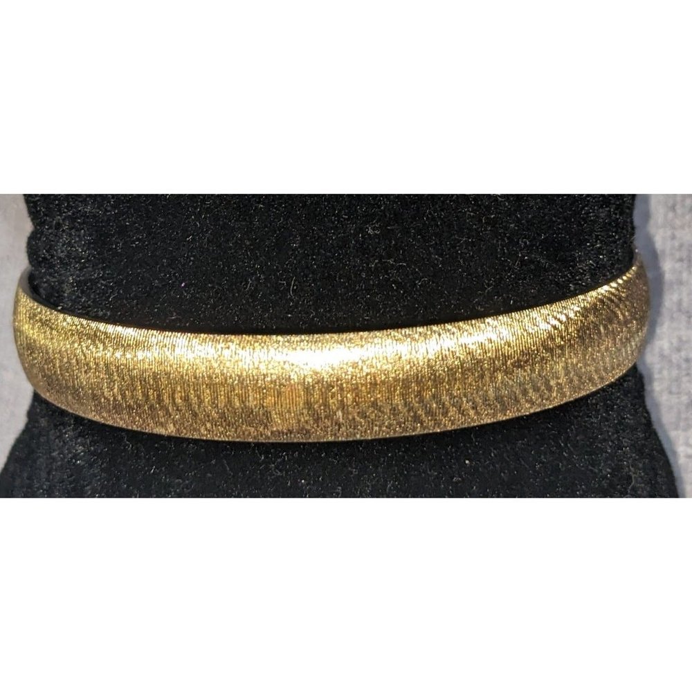 Monet Vintage Textured Gold Bangle - Picture 3 of 5